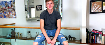 Young Horny Lad Pumps his Ass Hole with Two Dildos & his Uncut Cock is Rock Hard & Cums Loads!