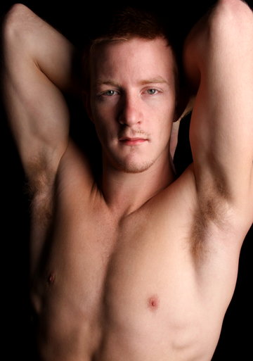 Red Franklin jacking off cock